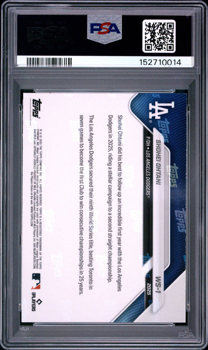 2025 Topps Now World Series Champions #1 Shohei Ohtani PSA 10 152710014