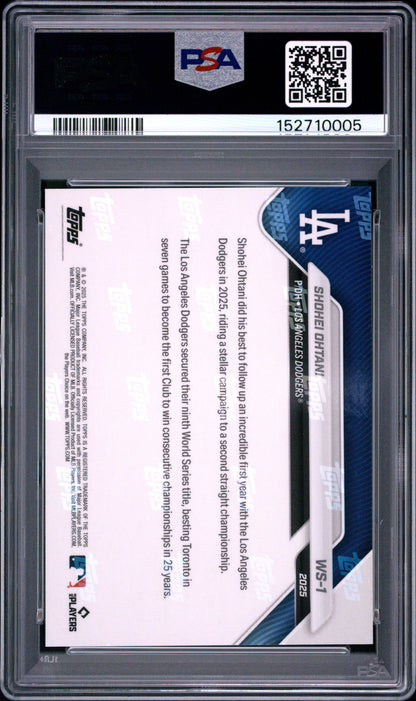 2025 Topps Now World Series Champions #1 Shohei Ohtani PSA 10 152710005
