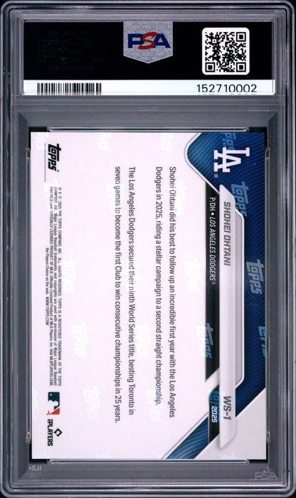 2025 Topps Now World Series Champions #1 Shohei Ohtani PSA 10 152710002