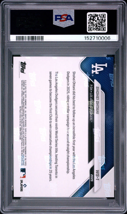 2025 Topps Now World Series Champions #1 Shohei Ohtani PSA 10 152710006