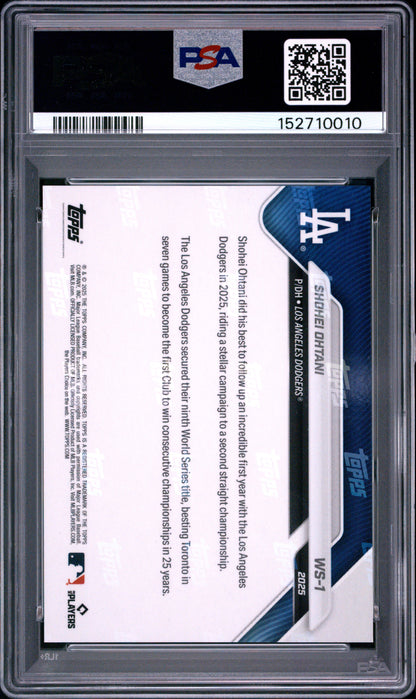 2025 Topps Now World Series Champions #1 Shohei Ohtani PSA 10 152710010