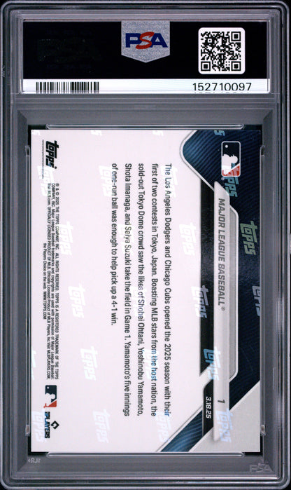 2025 Topps Now #1 Major League Baseball PSA 10 152710097