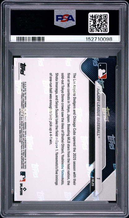 2025 Topps Now #1 Major League Baseball PSA 10 152710098