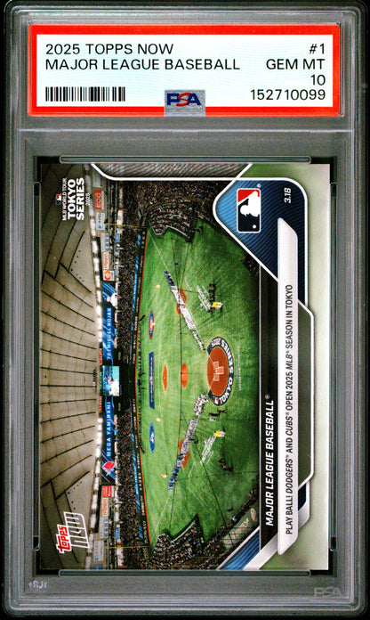 2025 Topps Now #1 Major League Baseball PSA 10 152710099