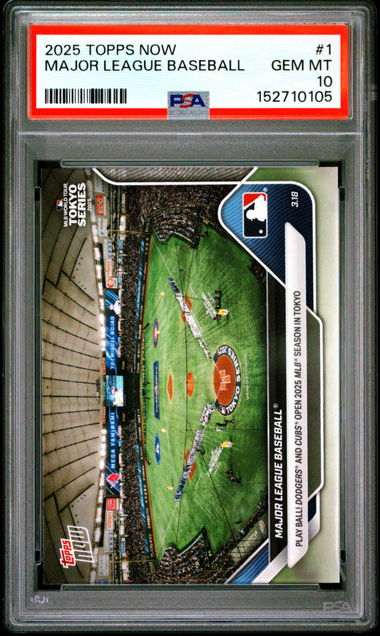 2025 Topps Now #1 Major League Baseball PSA 10 152710105