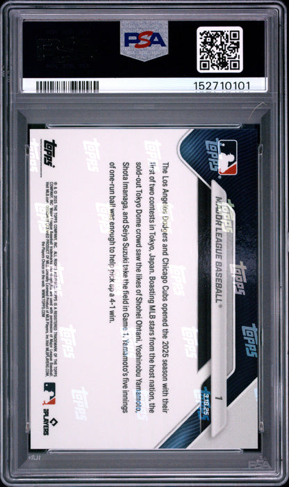 2025 Topps Now #1 Major League Baseball PSA 10 152710101
