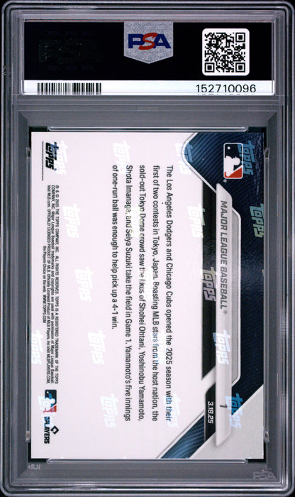 2025 Topps Now #1 Major League Baseball PSA 10 152710096