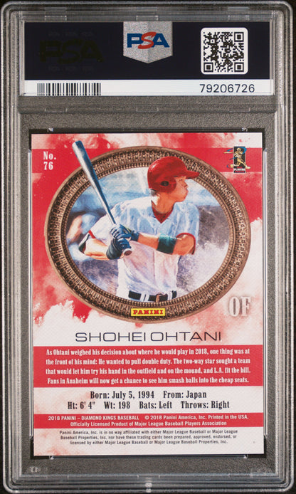 2018 Panini Diamond Kings #76 Shohei Ohtani Facing Right PSA 10 79206726