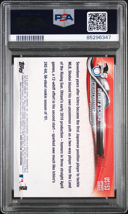 2018 Topps Update #US153 S.Ohtani/Ichiro PSA 10 85296347