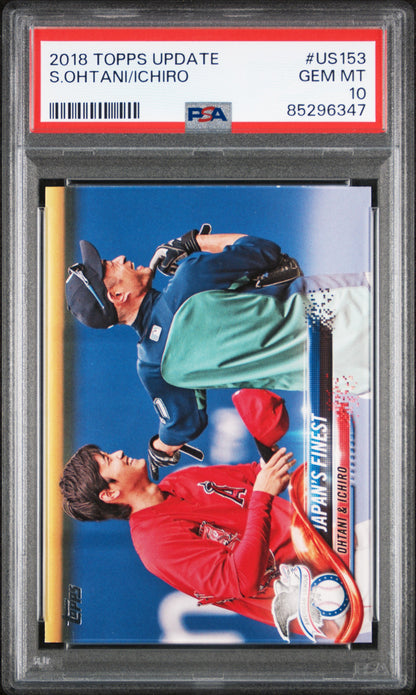 2018 Topps Update #US153 S.Ohtani/Ichiro PSA 10 85296347