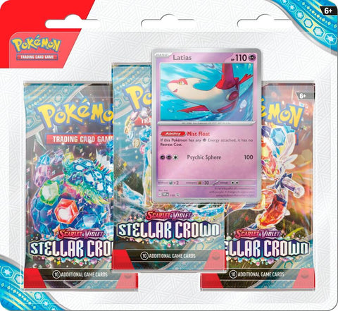 pokemon SV07: Stellar Crown 3 pack blister