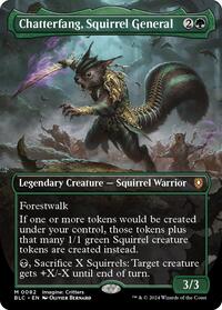MTG Commander: Bloomburrow Chatterfang, Squirrel General (Borderless)