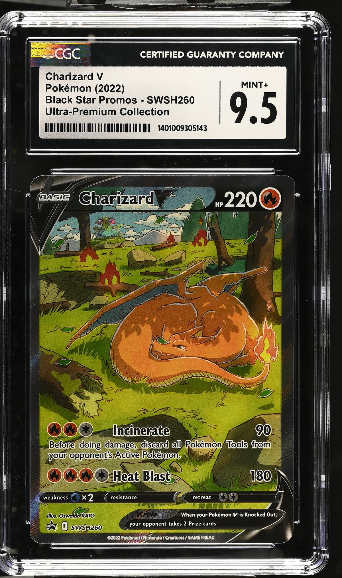 2022 Pokemon Black Star Promos #SWSH260 Charizard V CGC 9.5 Aloha Card Shop 2022 Pokemon Black Star Promos #SWSH260 Charizard V CGC 9.5 Aloha Card Shop