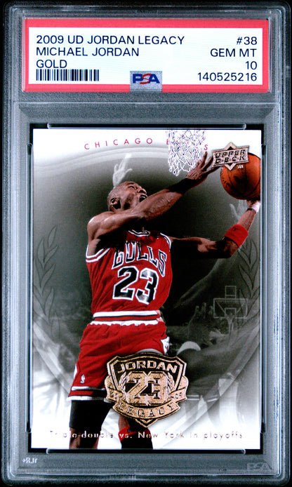 2009 Upper Deck Jordan Legacy Gold #38 Michael Jordan Gold PSA 10