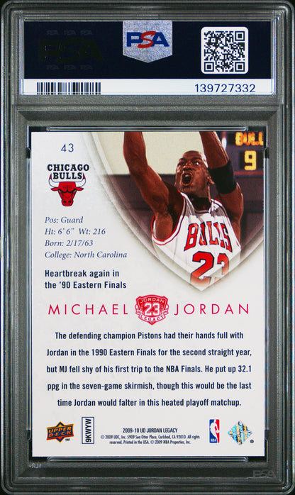 2009 Upper Deck Jordan Legacy Gold #43 Michael Jordan Gold PSA 10