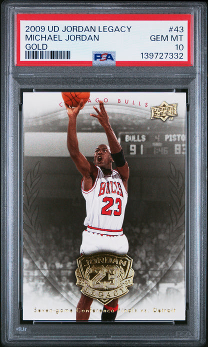 2009 Upper Deck Jordan Legacy Gold #43 Michael Jordan Gold PSA 10