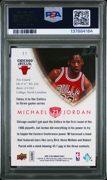 2009 Upper Deck Jordan Legacy Gold #11 Michael Jordan Gold PSA 10