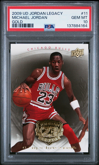 2009 Upper Deck Jordan Legacy Gold #11 Michael Jordan Gold PSA 10