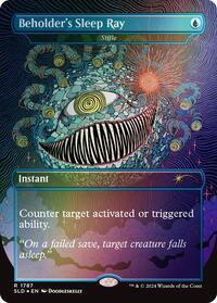 MTG Secret Lair Drop Series Beholder's Sleep Ray - Stifle (Rainbow Foil)