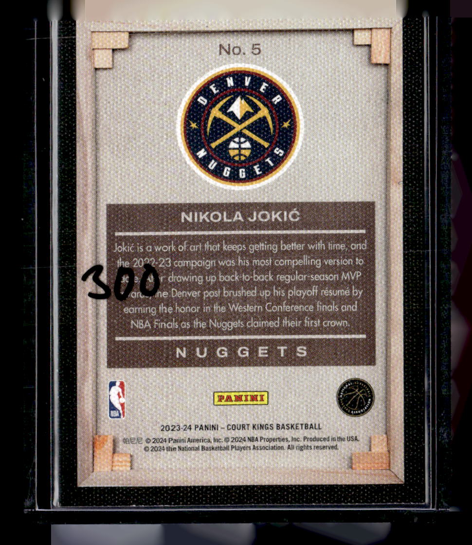 2023-24 Panini Court Kings #5 Nikola Jokic Blank Slate