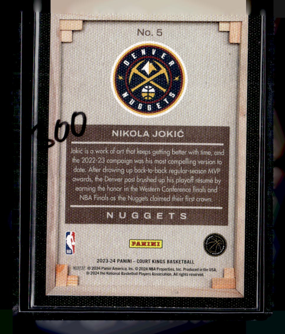 2023-24 Panini Court Kings #5 Nikola Jokic Blank Slate