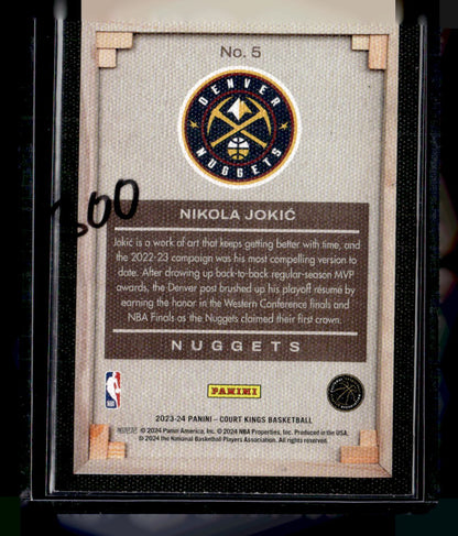 2023-24 Panini Court Kings #5 Nikola Jokic Blank Slate