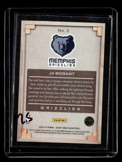2023-24 Panini Court Kings #3 Ja Morant Blank Slate