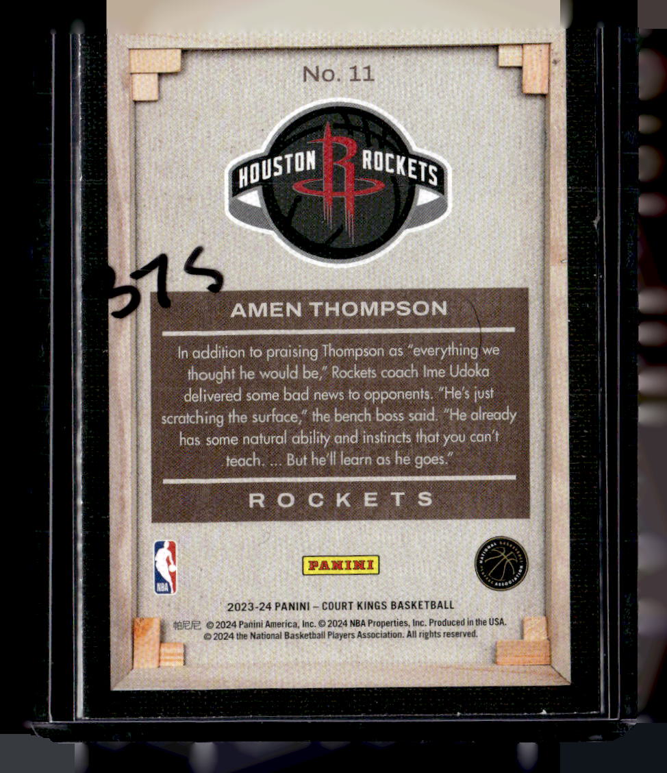 2023-24 Panini Court Kings #11 Amen Thompson Blank Slate