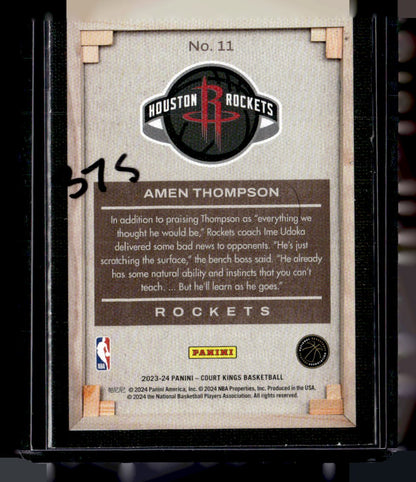 2023-24 Panini Court Kings #11 Amen Thompson Blank Slate