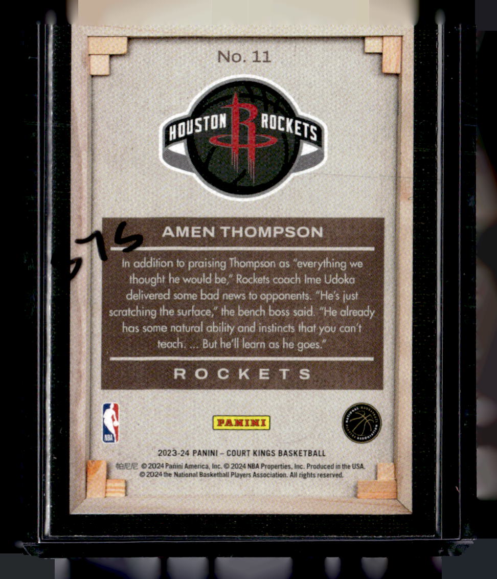 2023-24 Panini Court Kings #11 Amen Thompson Blank Slate