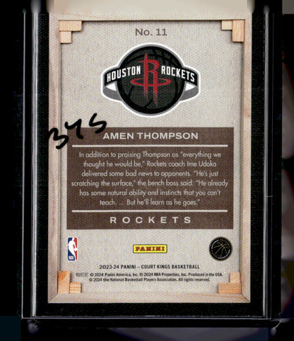 2023-24 Panini Court Kings #11 Amen Thompson Blank Slate
