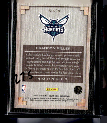 2023-24 Panini Court Kings #14 Brandon Miller Blank Slate