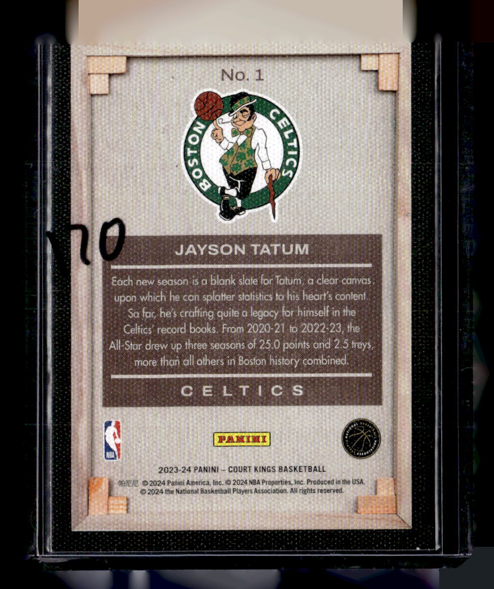 2023-24 Panini Court Kings #1 Jayson Tatum Blank Slate