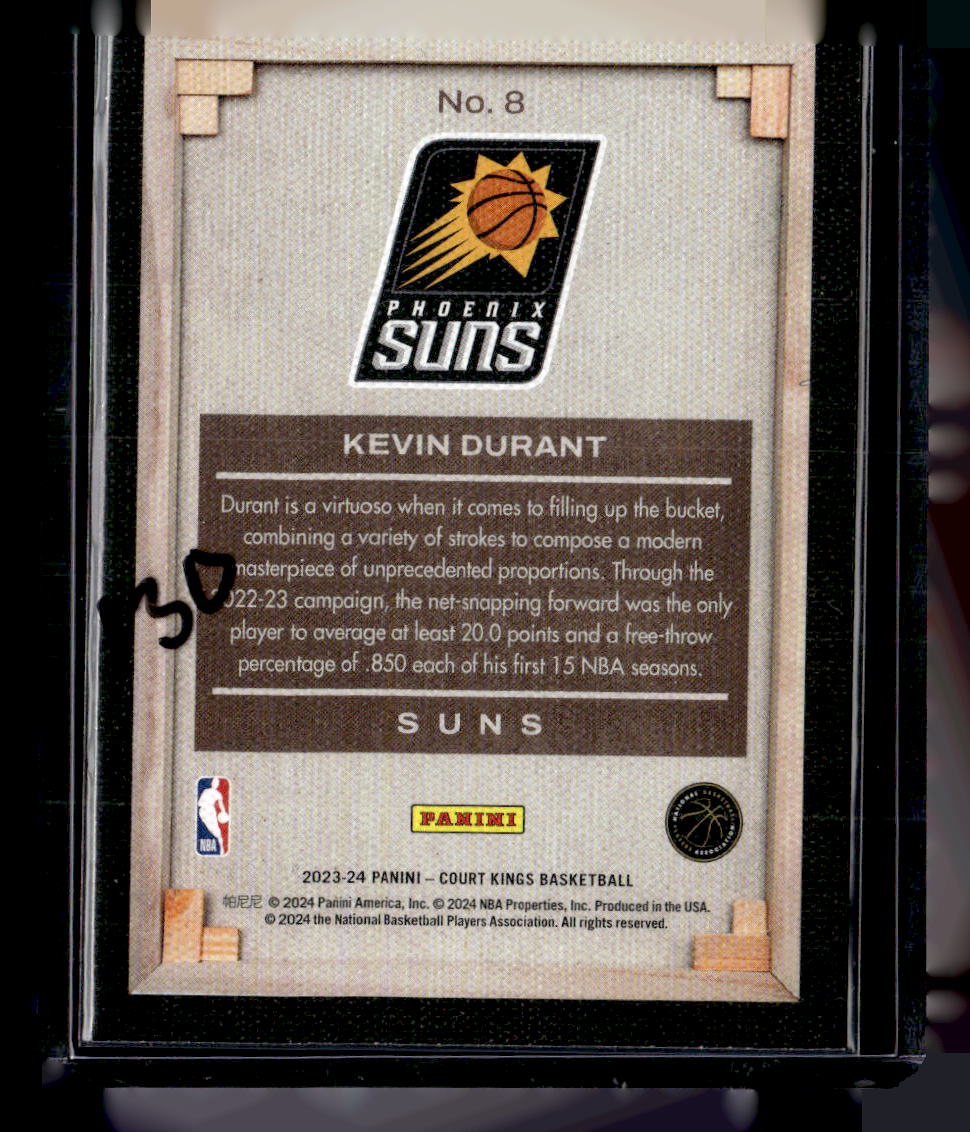 2023-24 Panini Court Kings #8 Kevin Durant Blank Slate