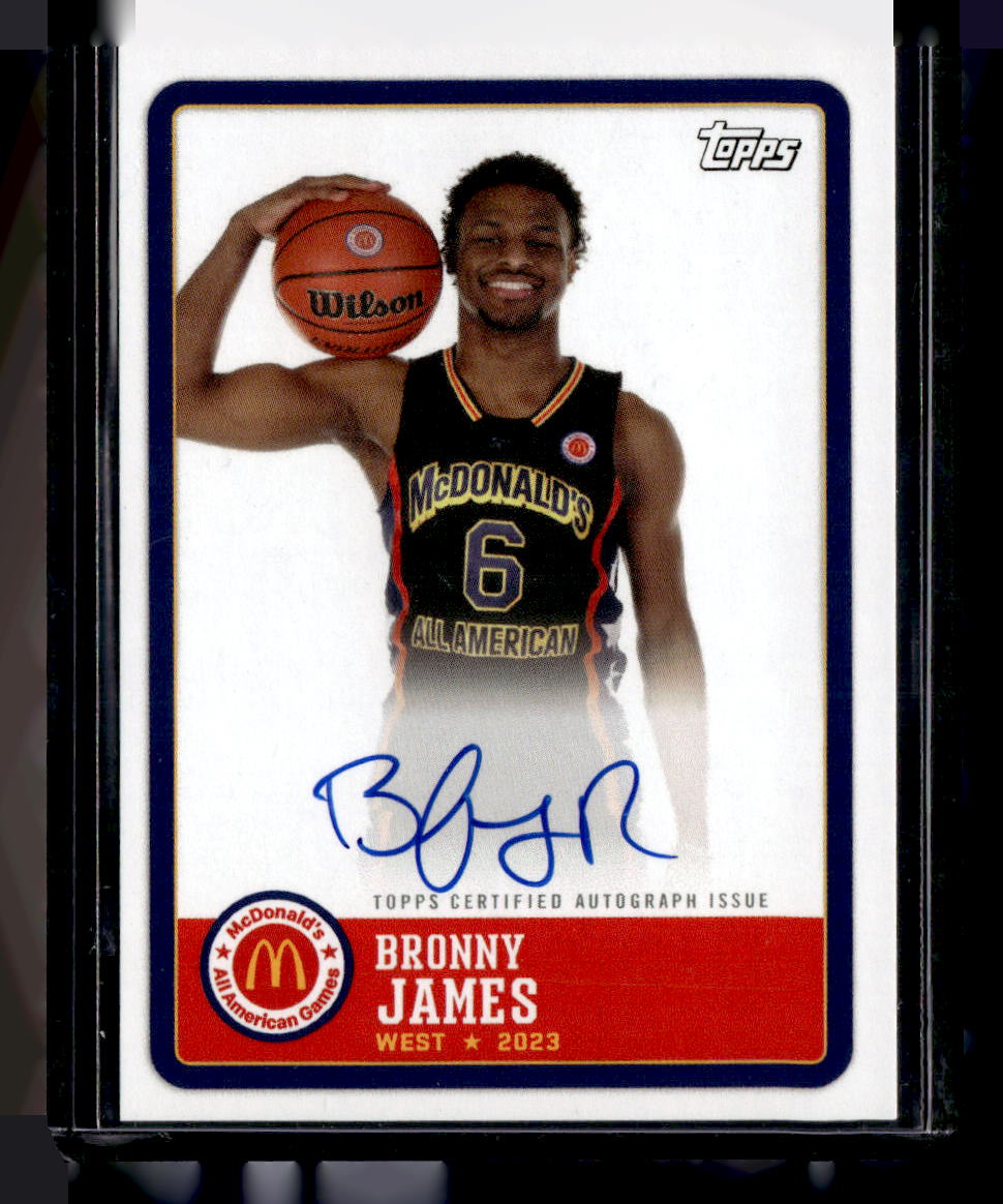 2023 Topps Chrome McDonald's All American #PA-BJ Bronny James Gameday Autographs