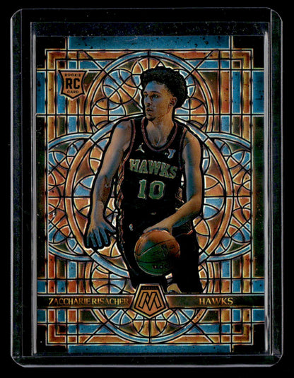 2024-25 Panini Mosaic #6 Zaccharie Risacher Stained Glass