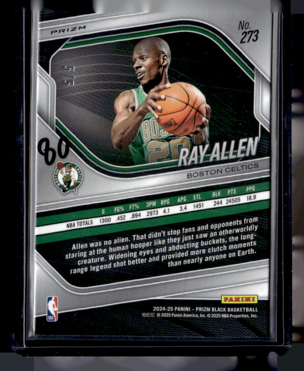 2024-25 Panini Prizm Black #273 Ray Allen Black Gold Prizms #/5