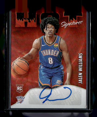 2022-23 Hoops #HSR-JLW Jalen Williams Hot Signatures Rookies Green
