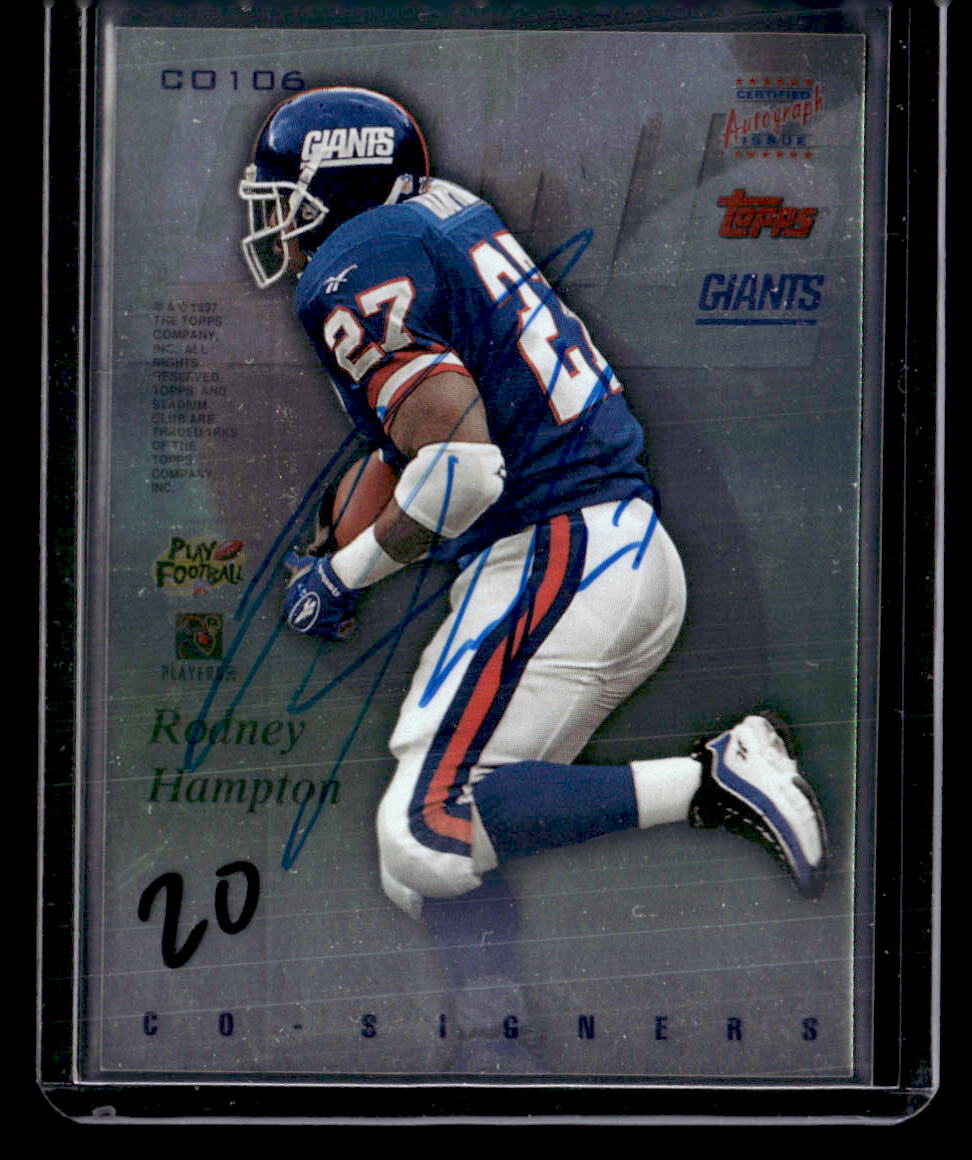1997 Stadium Club #CO106 Herschel Walker / Rodney Hampton Co-Signers