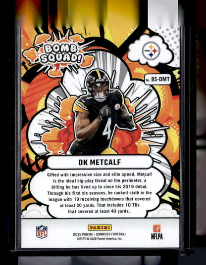 2025 Donruss #BS-DMT DK Metcalf Bomb Squad Holo #/100