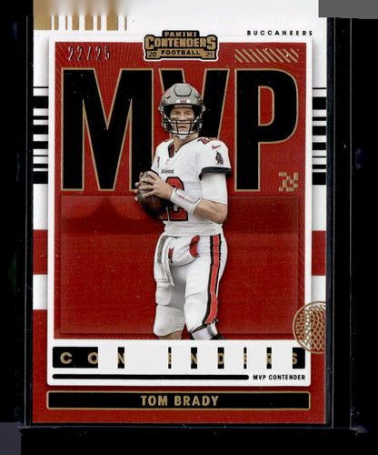 2021 Panini Contenders #MVP-TBR Tom Brady MVP Contenders Gold #/25