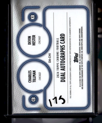 2024 Topps Chrome #DA-CHI Devin Hester / Charles Tillman Dual Auto Gold #/50