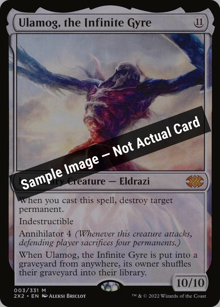 Magic,Double Masters 2022,Ulamog, the Infinite Gyre - 3,Foil,Lightly Played — Sample Image, Not Actual Card
