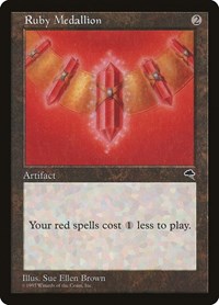 MTG Tempest Ruby Medallion