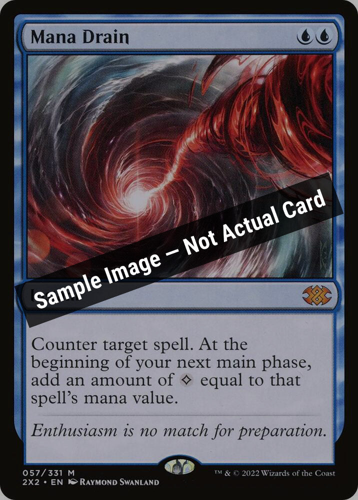 Magic,Double Masters 2022,Mana Drain - 57,Normal,Near Mint — Sample Image, Not Actual Card