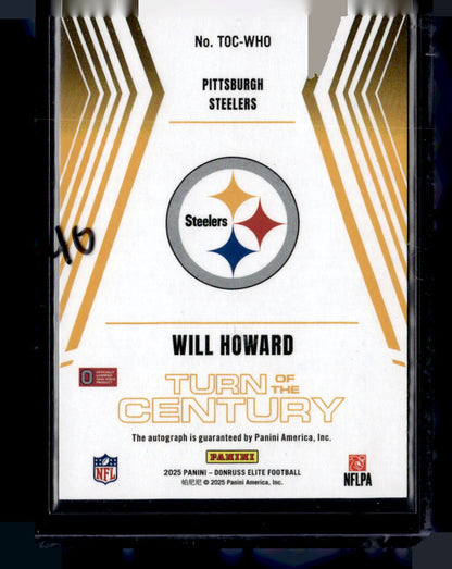 2025 Donruss Elite #TOC-WHO Will Howard Turn of the Century Autographs Red #/75