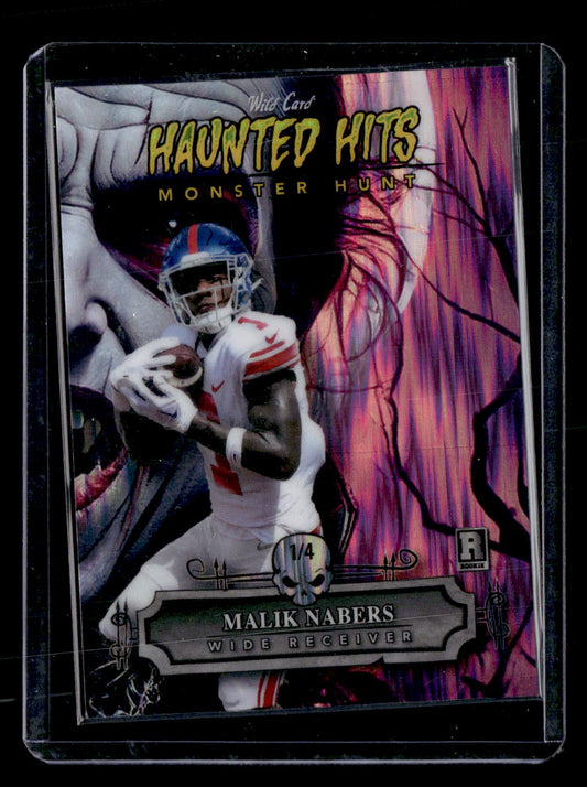 2024 Wild Card Haunted Hits Dracula Rainbow Pink #HHD-MN Malik Nabers #/4