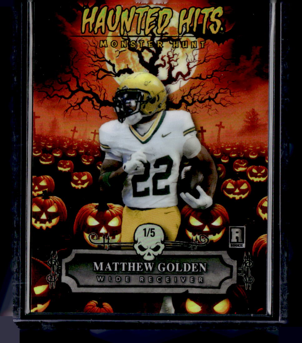 2025 Wild Card Haunted Hits Pumpkin Patch Orange #HHPP-MG Matthew Golden #/5