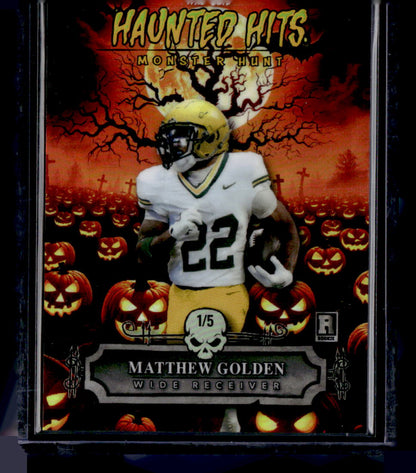 2025 Wild Card Haunted Hits Pumpkin Patch Orange #HHPP-MG Matthew Golden #/5