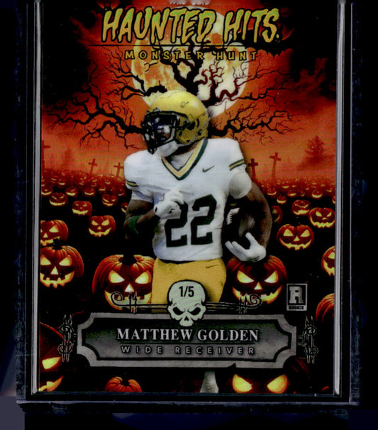 2025 Wild Card Haunted Hits Pumpkin Patch Orange #HHPP-MG Matthew Golden #/5